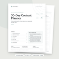 30-Day Content Planner cover and contents page