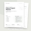 Client Project Planner cover and contents page
