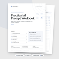 Practical AI Prompt Workbook cover and contents page