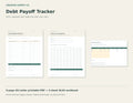 Debt Payoff Tracker – printable PDF pages preview