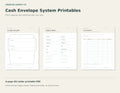 Cash Envelope System Printables – printable PDF pages preview