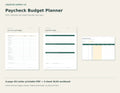 Paycheck Budget Planner – printable PDF pages preview