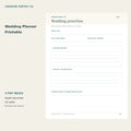 Wedding Planner Printable – printable PDF pages preview