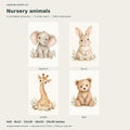 Nursery Animal Prints Set of 4 – printable wall art preview