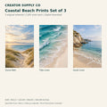 Coastal Beach Prints Set of 3 – printable wall art preview