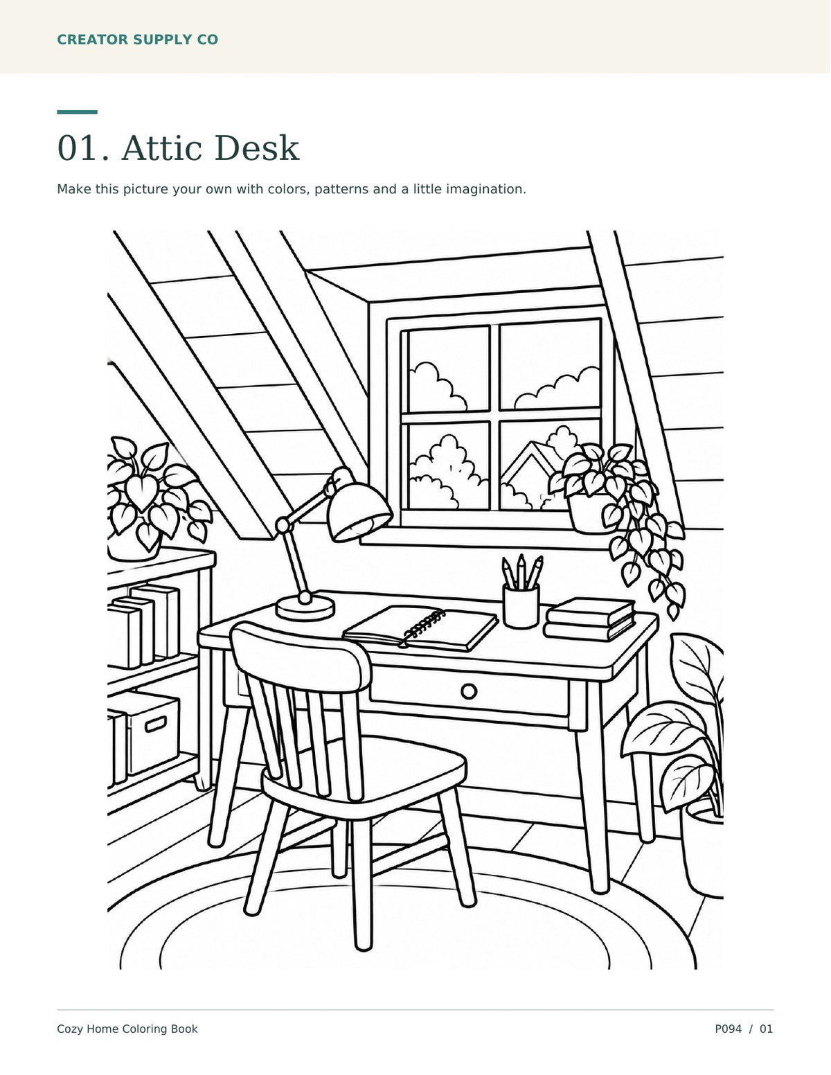 Cozy Home Coloring Book – printable coloring pages preview
