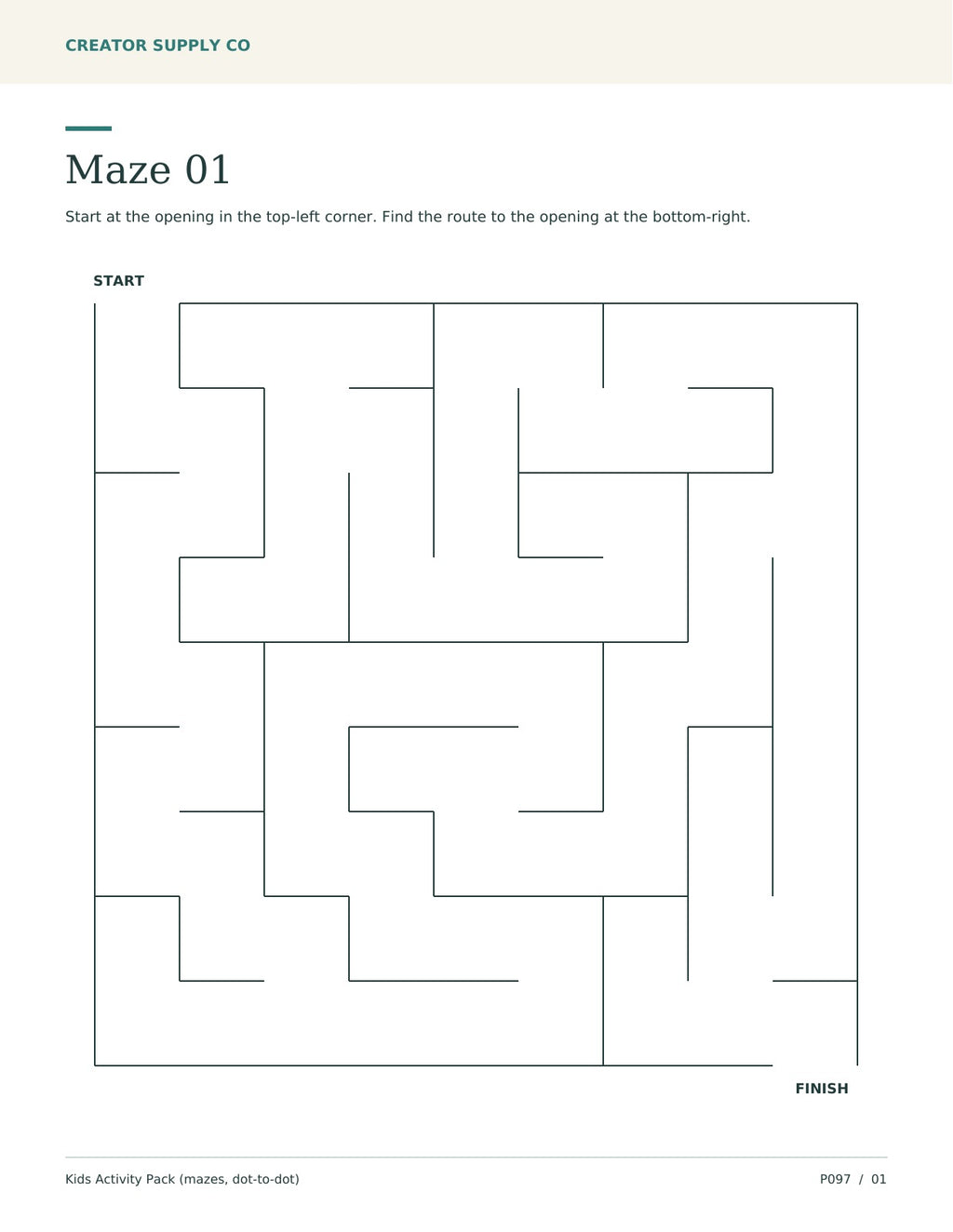 Kids Activity Pack (mazes, dot-to-dot) – printable maze and dot-to-dot pages preview