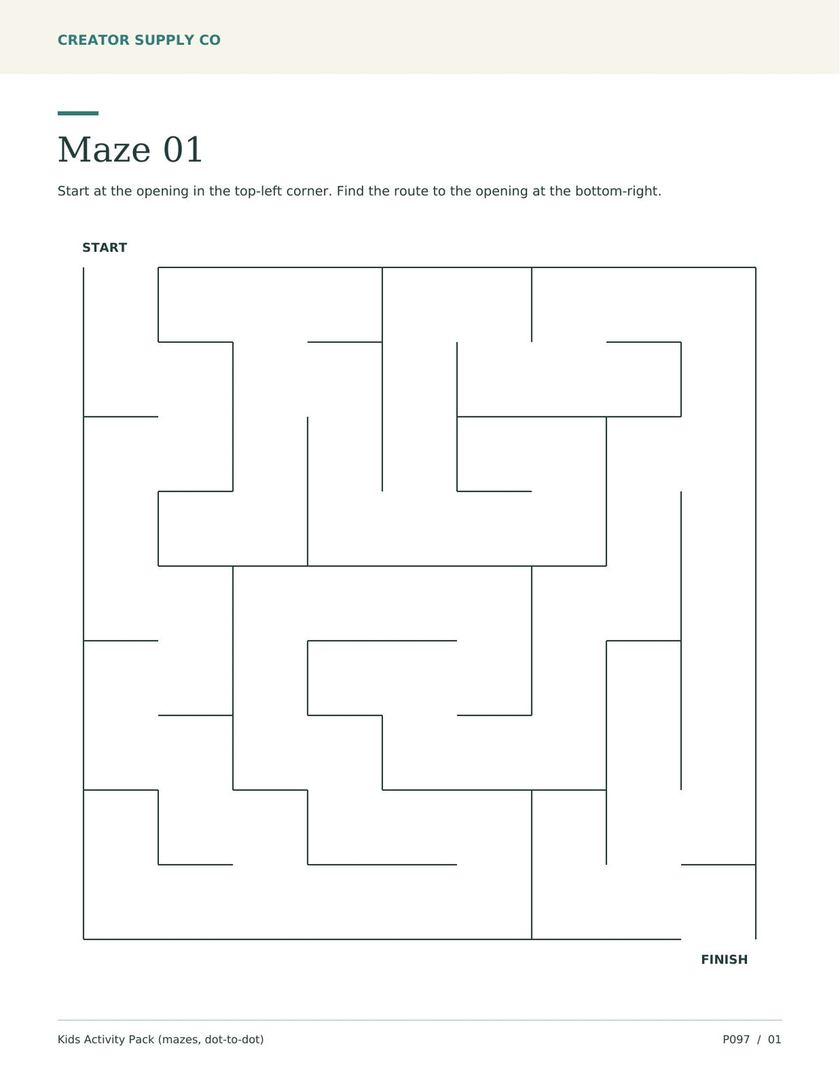 Kids Activity Pack (mazes, dot-to-dot) – printable maze and dot-to-dot pages preview