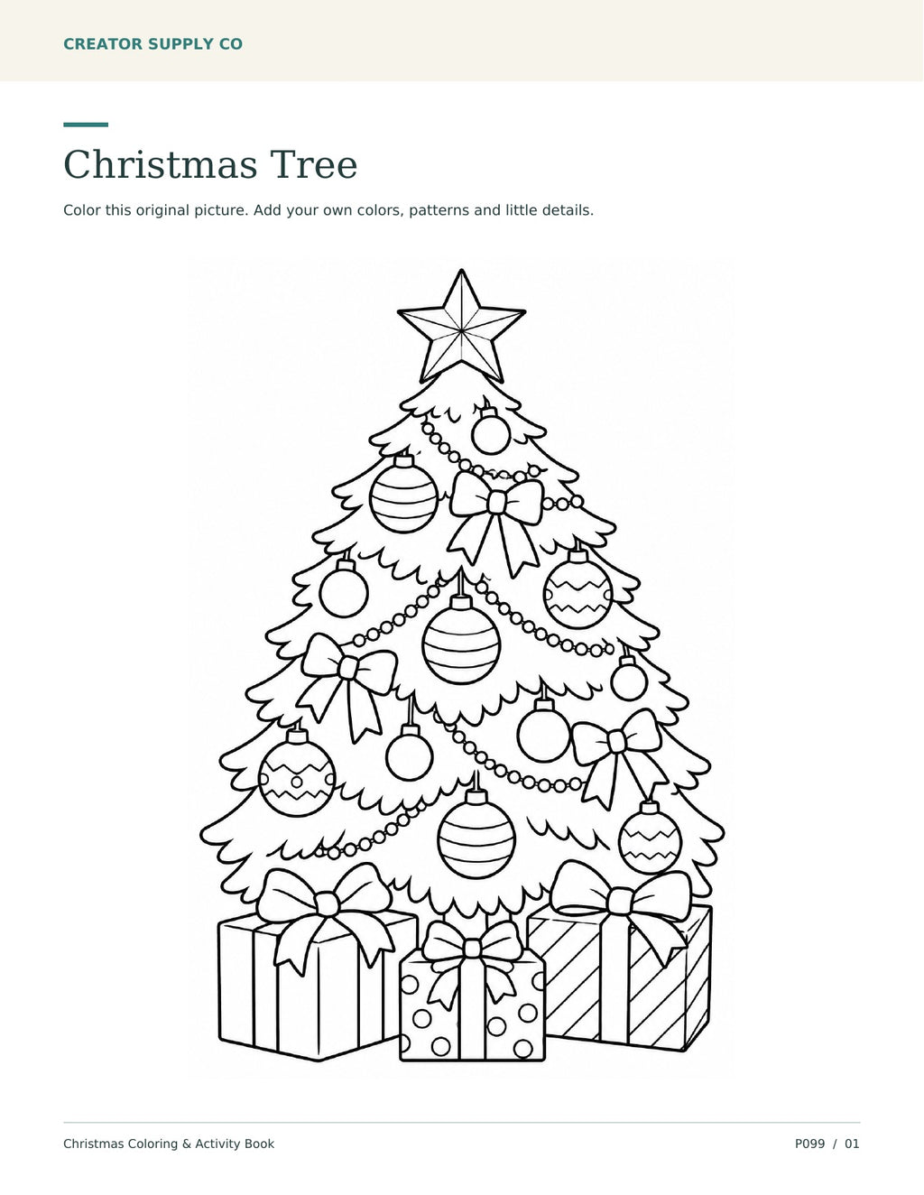 Christmas Coloring & Activity Book – printable Christmas coloring and activity pages preview