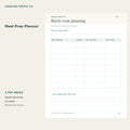 Meal Prep Planner – printable PDF pages preview