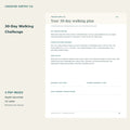 30-Day Walking Challenge preview showing the setup page for choosing a baseline and optional step increase.