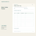 Water Intake Tracker – printable PDF pages preview