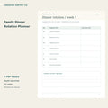 Family Dinner Rotation Planner – printable PDF pages preview