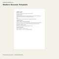 Modern Resume Template – printable PDF pages preview