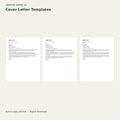Cover Letter Templates – printable PDF pages preview