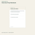 Interview Prep Workbook – printable PDF pages preview