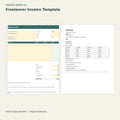 Freelancer Invoice Template – printable PDF pages preview