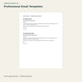 Professional Email Templates – printable PDF pages preview
