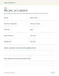 Pet Health Record Tracker – printable PDF pages preview