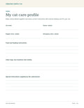 Cat Care Planner – printable PDF pages preview