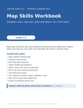 Map Skills Workbook (Grades 1–3) – cover page of the printable PDF pack