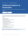 California Regions & Geography Pack (Grade 4) – cover page of the printable PDF pack