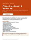 Phone-Free Lunch & Recess Kit – cover page
