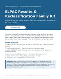 ELPAC Results & Reclassification Family Kit (English & Spanish), updated for AB 2555 - cover