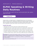 ELPAC Speaking & Writing Daily Routines (Grades 6–12) - cover
