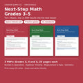 Next-Step Math Kit Grades 3-5 covers for grades 3, 4 and 5