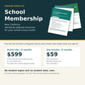 School Membership from Creator Supply Co.: new California standards-aligned resources every month. School site 12 months $599, one teacher 12 months $59.